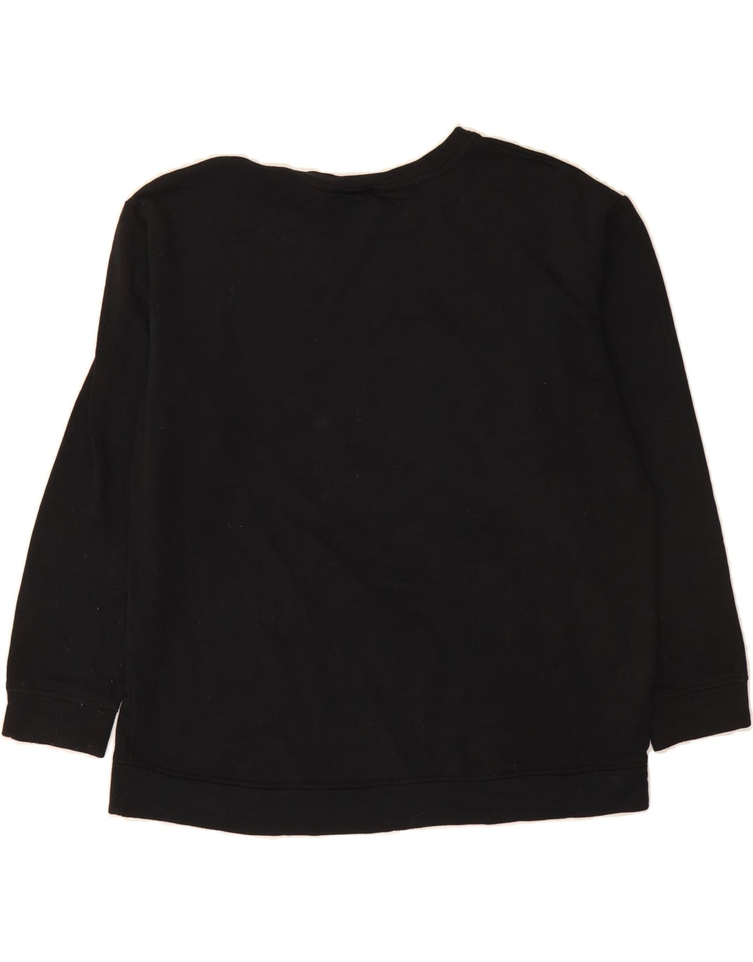 ORVIS Womens Oversized Graphic Sweatshirt Jumper UK 16 Large Black Modal Vintage Orvis and Second-Hand Orvis from Messina Hembry 
