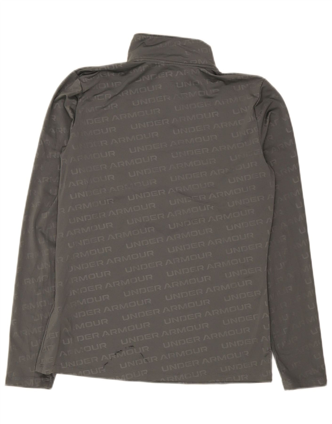 Under Armour Mens Graphic Zip Neck Treino Top Cinza Médio Poliéster
