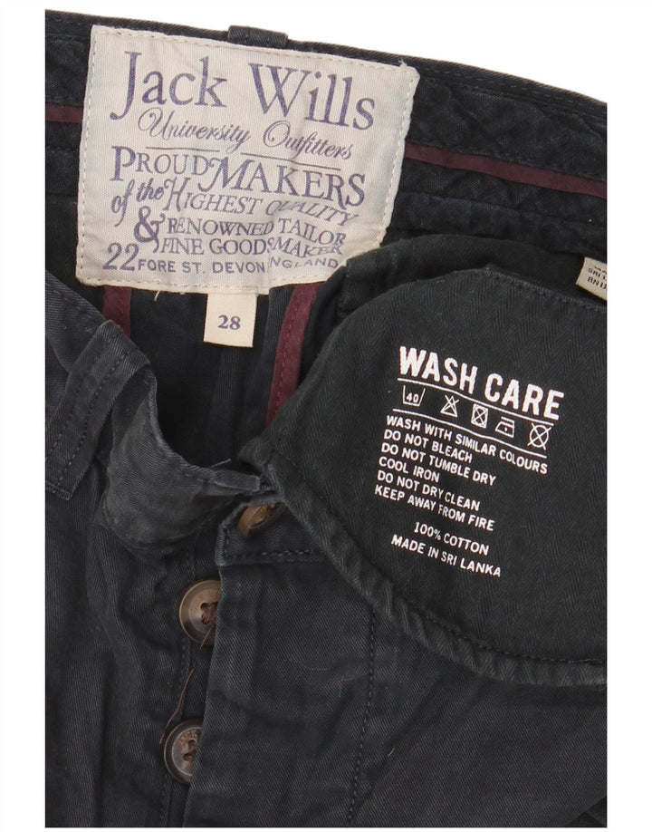 Jack Wills Womens Chino Shorts W28 Medium Navy Blue Cotton