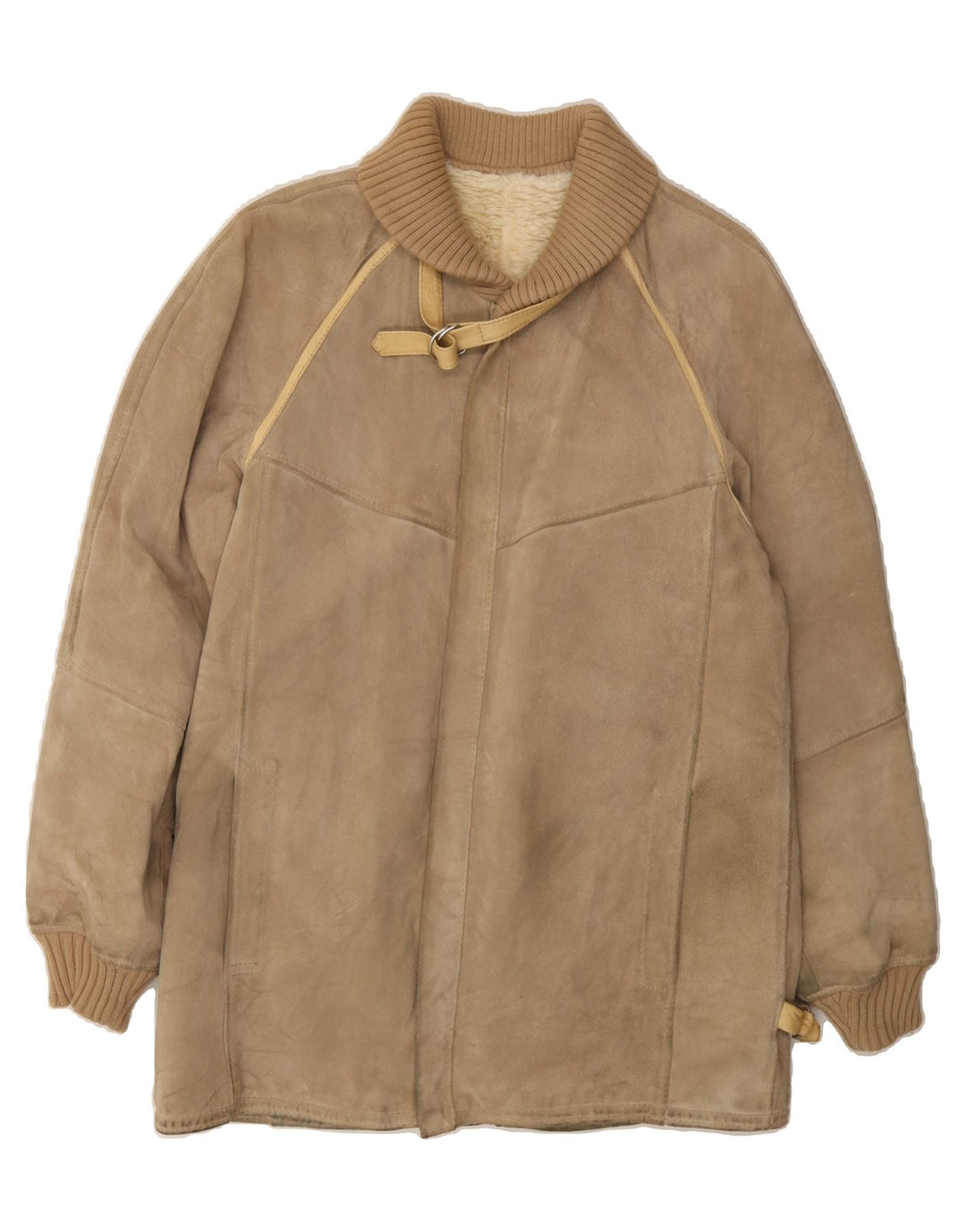 UMBERTO OLIVIERI Mens Shearling Jacket UK 38 Medium Beige Vintage Umberto Olivieri and Second-Hand Umberto Olivieri from Messina Hembry 