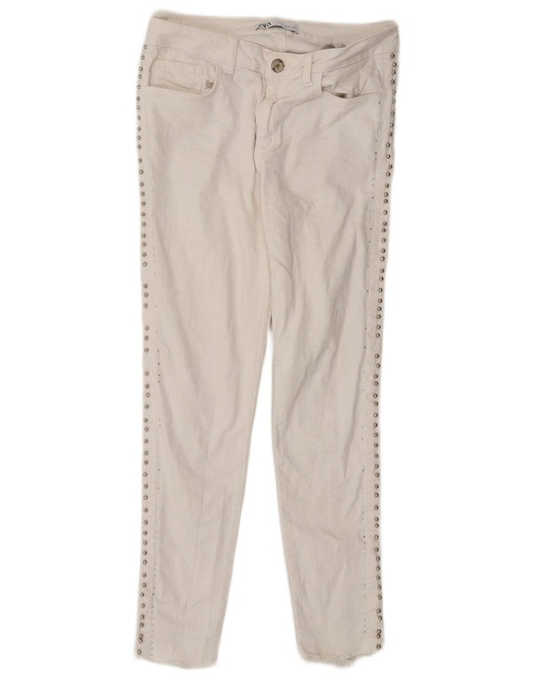 Zara Womens Skinny Jeans EU 38 Small W28 L27 White Cotton
