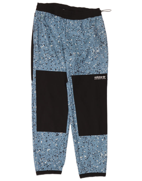 Adidas Pantalon coupe-vent Adventure pour homme en polyester à pois bleu Taille L