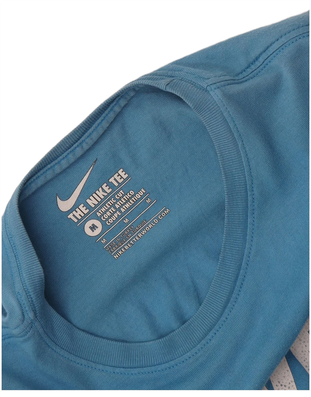 Nike Herre Athletic Cut Grafisk T-Shirt Top Medium Blue
