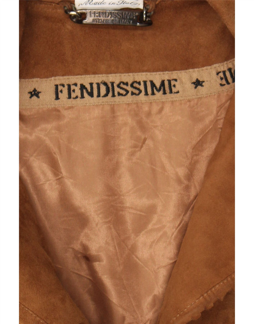 FENDISSIME Mens Suede Jacket UK 40 Large Brown Vintage Fendissime and Second-Hand Fendissime from Messina Hembry 