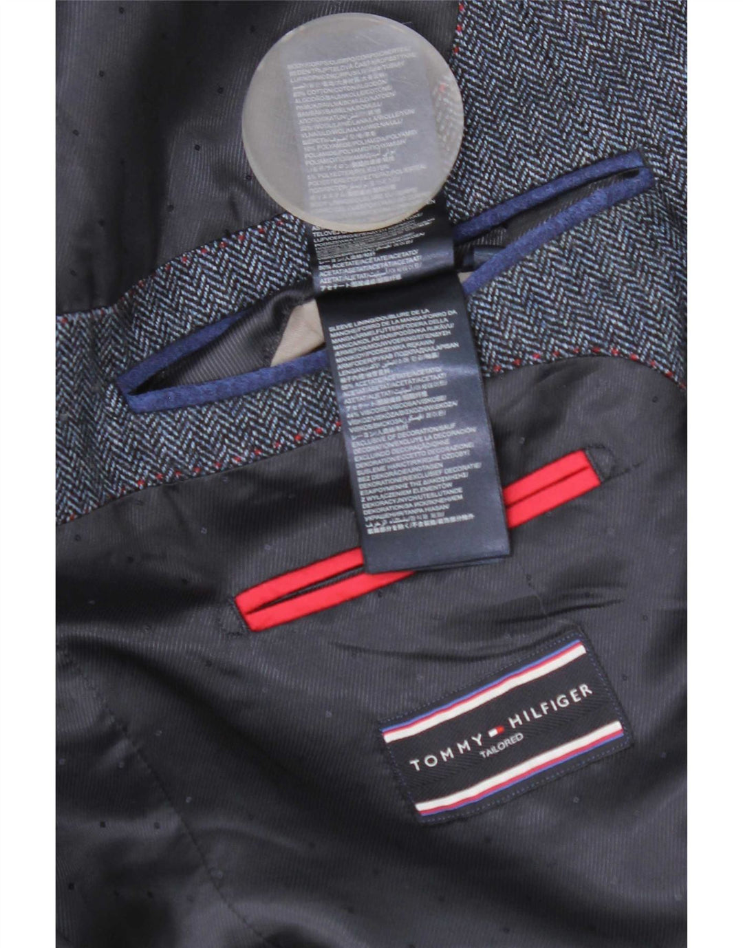 Tommy Hilfiger Veste blazer sur mesure pour homme IT 50 Large Bleu marine