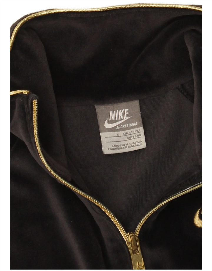 Nike Girls Tracksuit Top Jacket 8-9 Years Small Grey