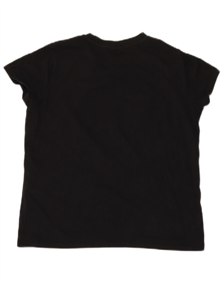 LEVI'S Womens T-Shirt Top UK 14 Medium Black Cotton