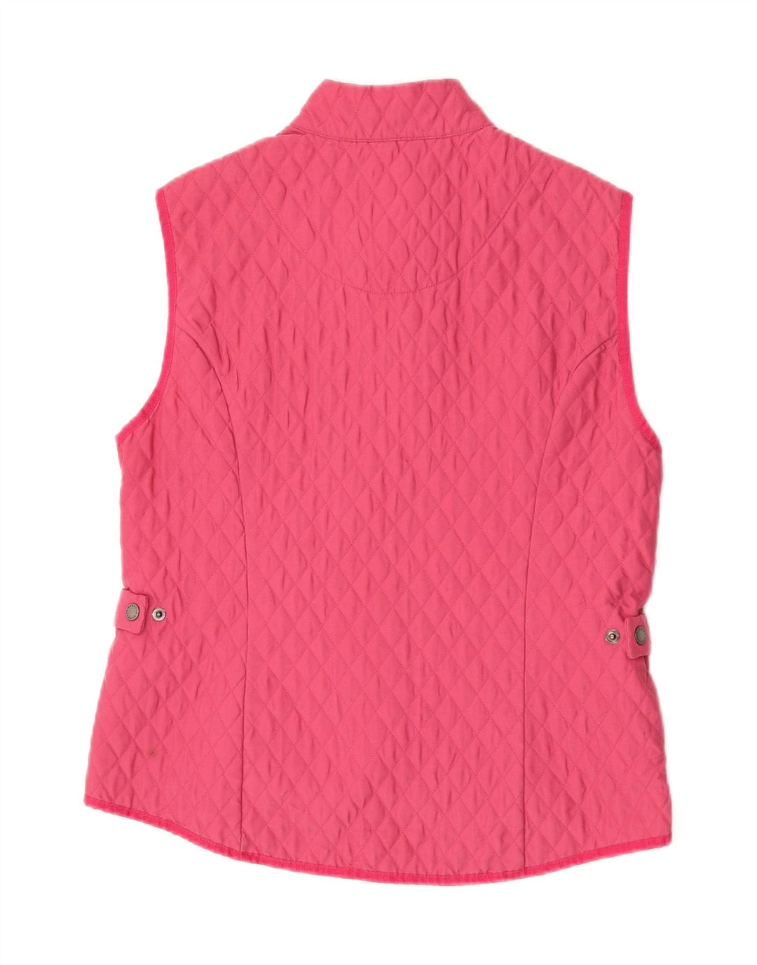 Barbour Womens Quilted Gilet UK 12 Medium Pink Polyester