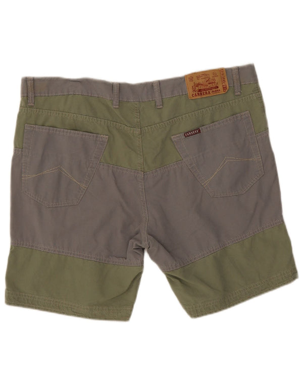 Carrera Mens 618 pantalones cortos casuales IT 56 3XL W40 Caqui Colorblock Algodón