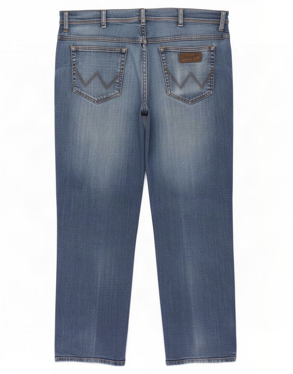 Jeans dritti elasticizzati Texas da uomo Wrangler W40 L30 cotone blu