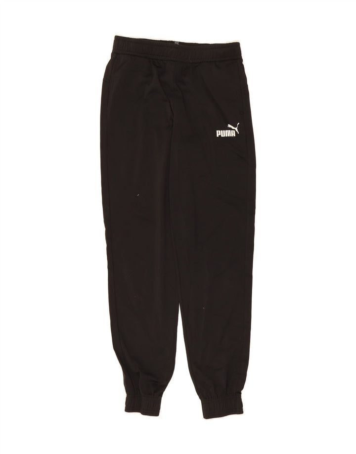 PUMA Boys Tracksuit Trousers Joggers 13-14 Years Black Polyester Vintage Puma and Second-Hand Puma from Messina Hembry 