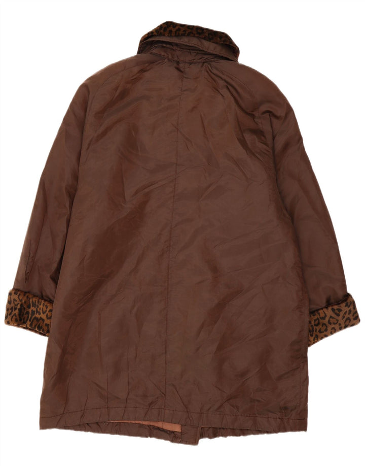 Luisa Spagnoli Dame Oversized Overfrakke UK 14 Medium Brown Animal Print