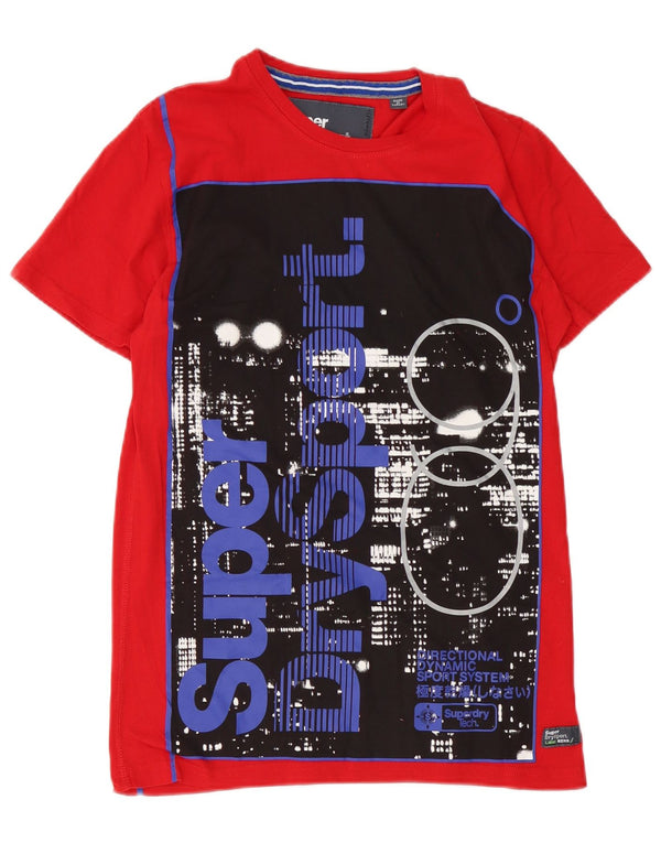 Superdry Mens Graphic T-Shirt Top Small Red Cotton
