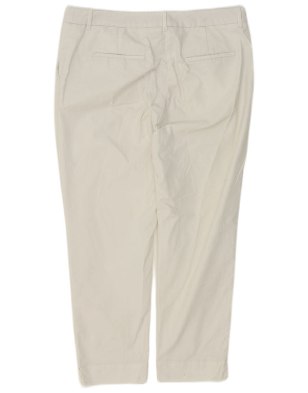 Pantaloni corti dritti da donna Marks & Spencer UK 14 Large W36 L25 Bianco