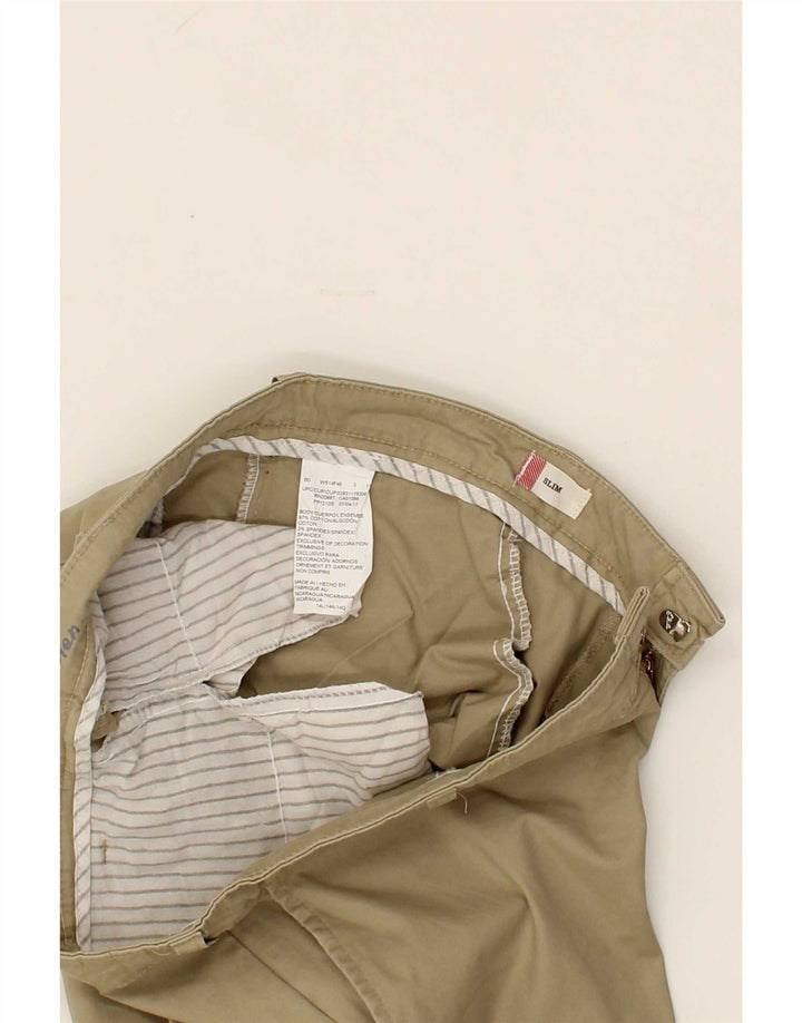 DICKIES Womens Slim Bootcut Chino Trousers W34 L34  Beige Cotton Vintage Dickies and Second-Hand Dickies from Messina Hembry 