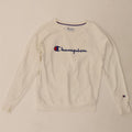 CHAMPION Womens Graphic Sweatshirt Jumper UK 14 Medium White Vintage Champion and Second-Hand Champion from Messina Hembry 
