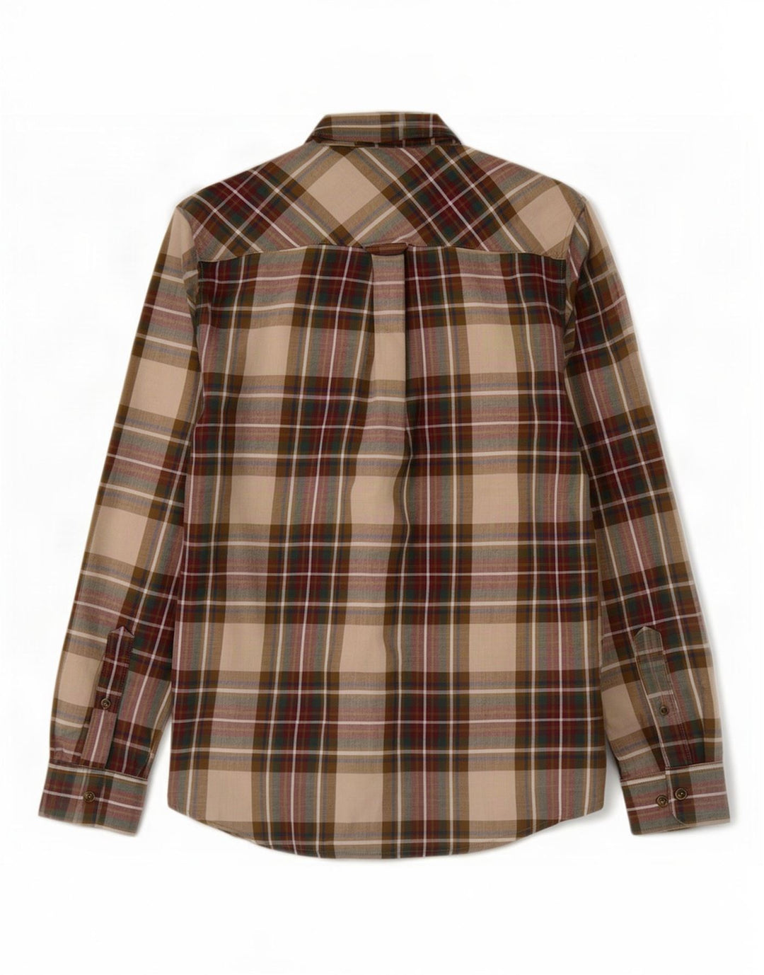 James Pringle Chemise en flanelle pour homme Petit tissu à carreaux beige Polyester
