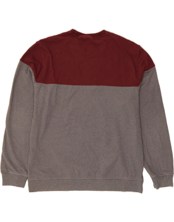 IZOD Stretch Sweatshirt Jumper til mænd 2XL Grå Colourblock Polyester
