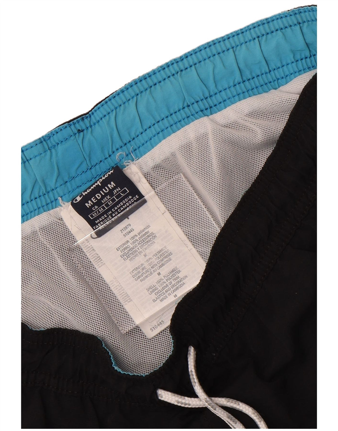 Champion Herre grafiske svømmeshorts Medium Sort Polyamid