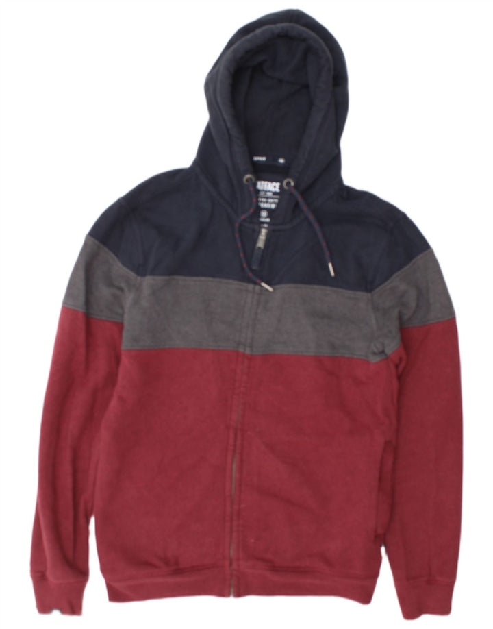 Fat Face Mens Zip Hoodie Sweater Medium Multicoloured Colourblock Cotton