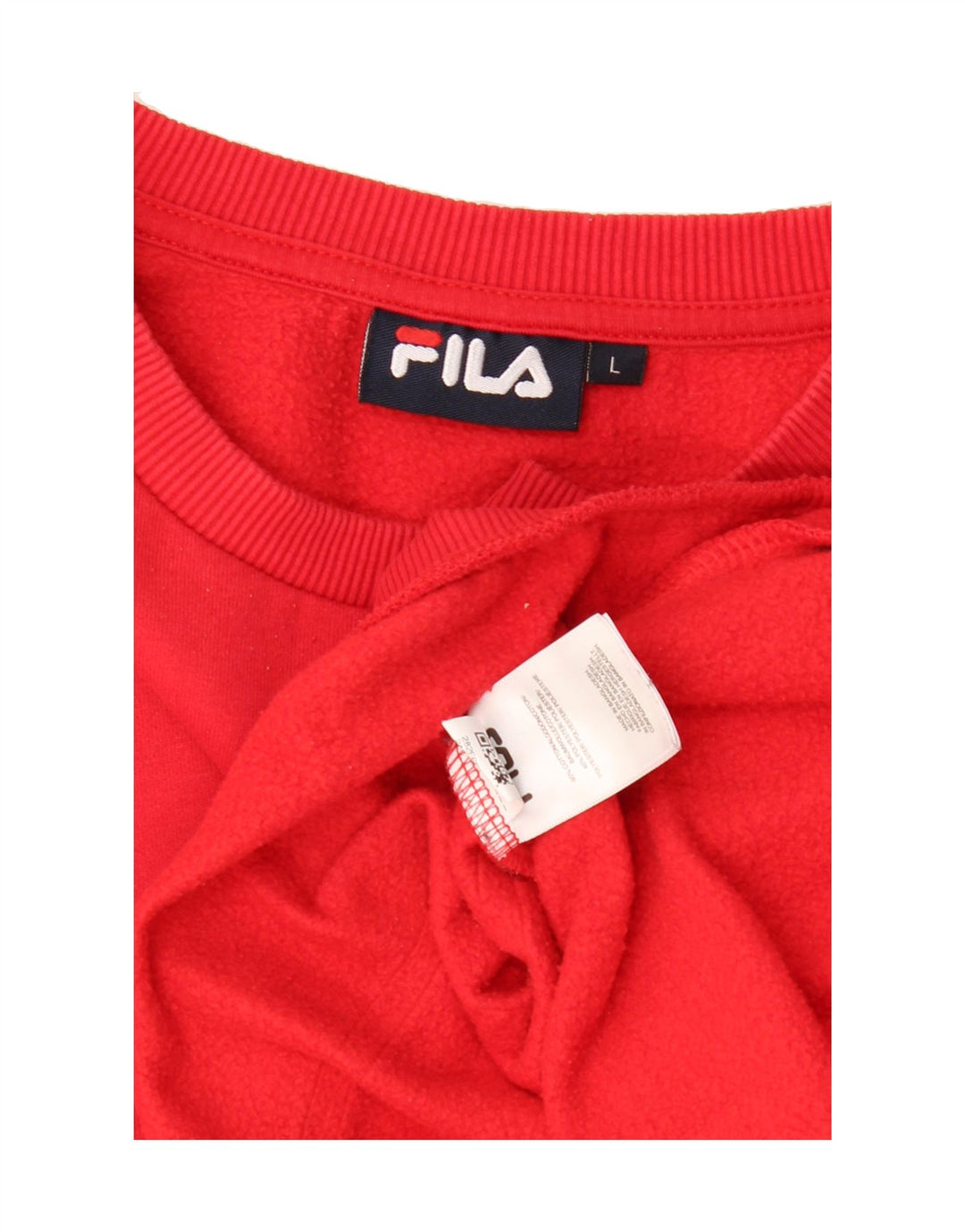 FILA Mens Graphic Sweatshirt Jumper Large Red Cotton Vintage Fila and Second-Hand Fila from Messina Hembry 