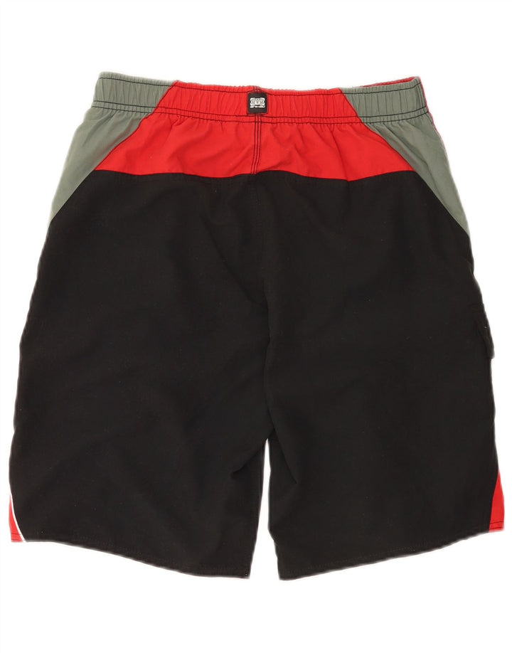 Pantaloni scurți de înot grafic pentru bărbați Animal Mediu, negru, poliester color bloc