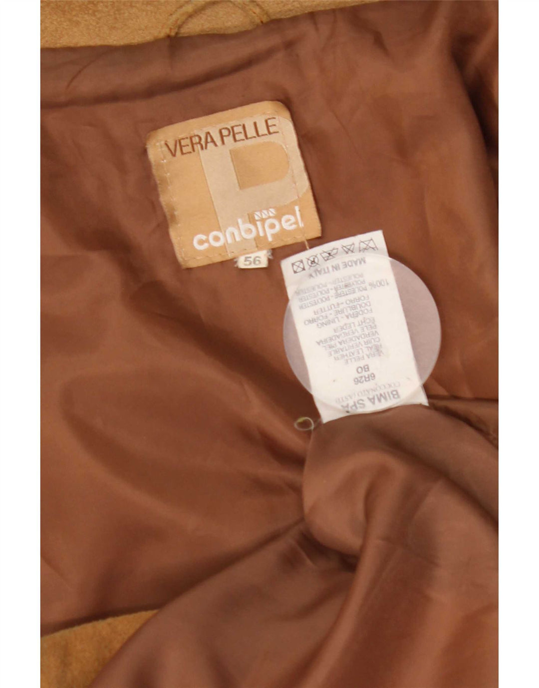 Jaqueta masculina de camurça Conbipel IT 56 2XL couro bege