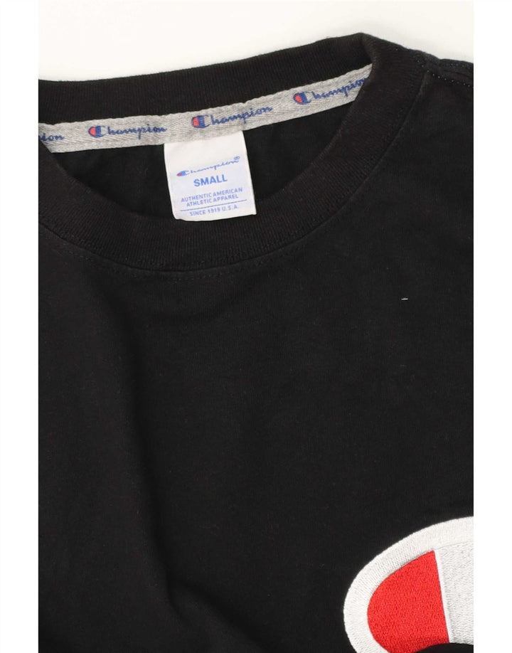 Champion Mens Graphic T-Shirt Top Small Black