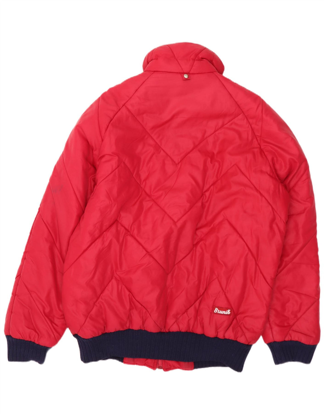 Brunik Herren Wattierte Jacke UK 38 Mittelroter Farbblock