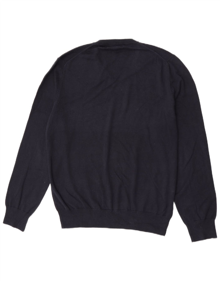 Marks & Spencer Mens V-Neck Jumper Sweater Large Navy Blue