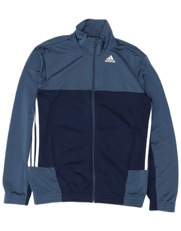 Adidas Mens Graphic Tracksuit Top Jacket UK 40/42 Medium Blue Colourblock