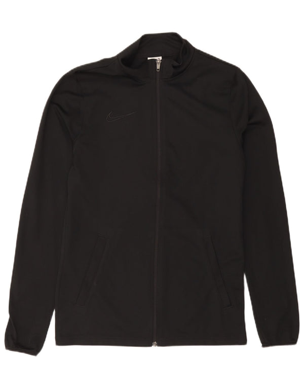 Nike Mens Dri Fit Tracksuit Top Jacket Small Black Polyester