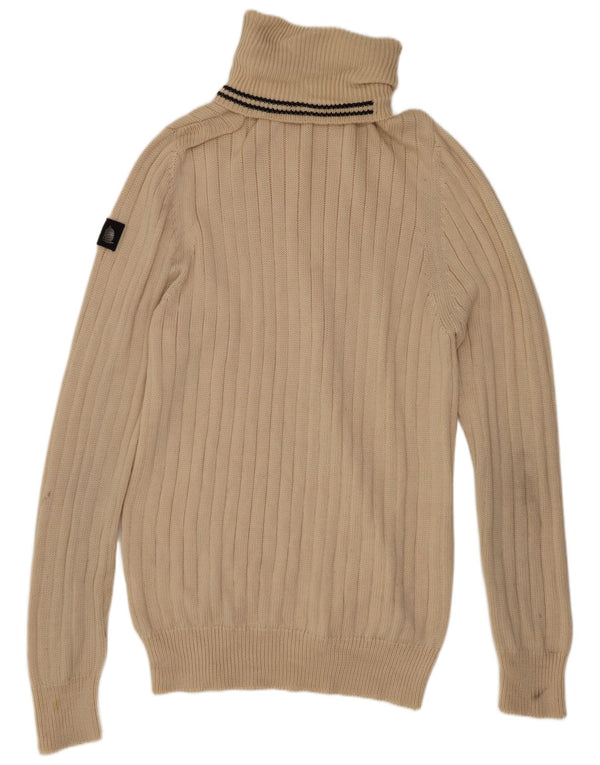 Marina Yachting Dame Roll Neck Jumper Sweater UK 20 2XL Beige Virgin Wool