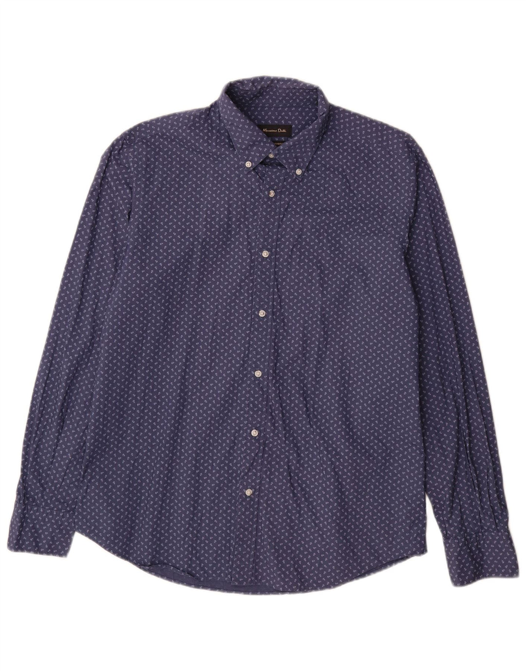 Zara Mens Shirt Large Navy Blue Floral