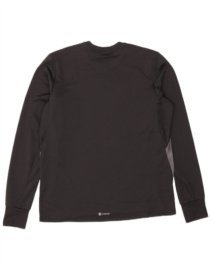 Adidas Mens Aeroready Top Long Sleeve Large Black Colourblock Polyester