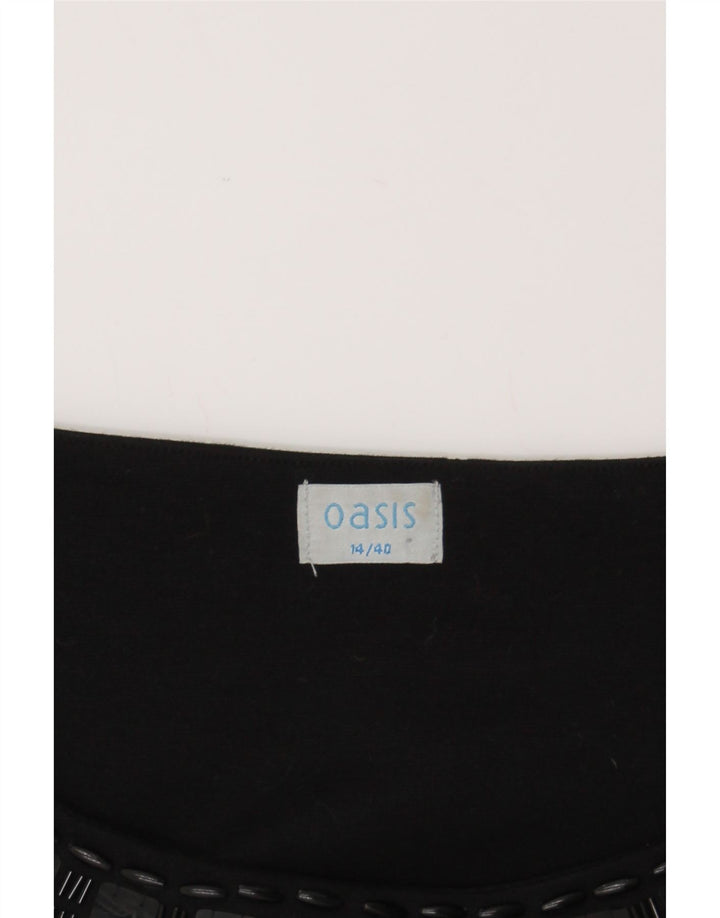 OASIS Womens Sleeveless Sheath Dress UK 14 Medium Black Polyester Classic Vintage Oasis and Second-Hand Oasis from Messina Hembry 