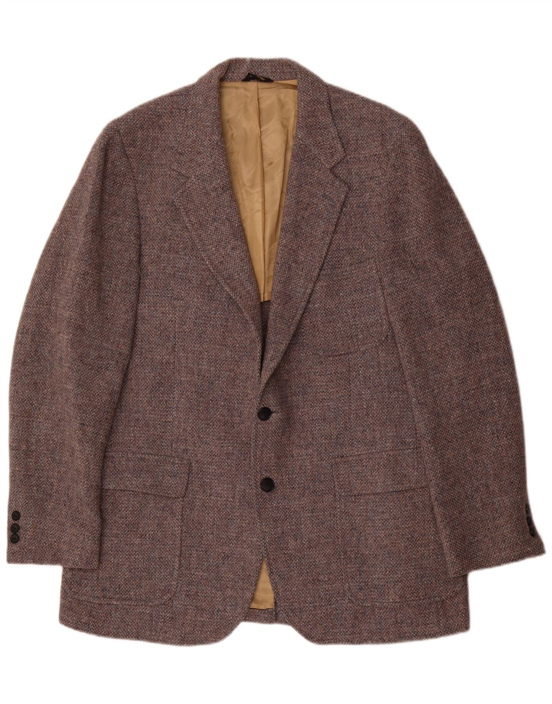 Jachetă pentru bărbați Harris Tweed, cu 2 nasturi, UK 38 Lână, gri mediu