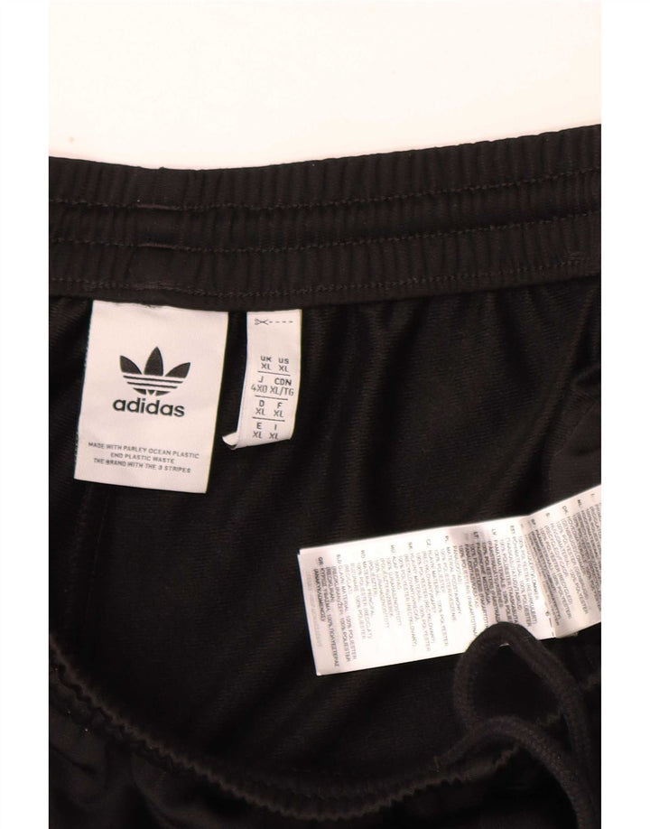 Męskie spodnie dresowe Adidas z grafiką XL, czarne, poliestrowe