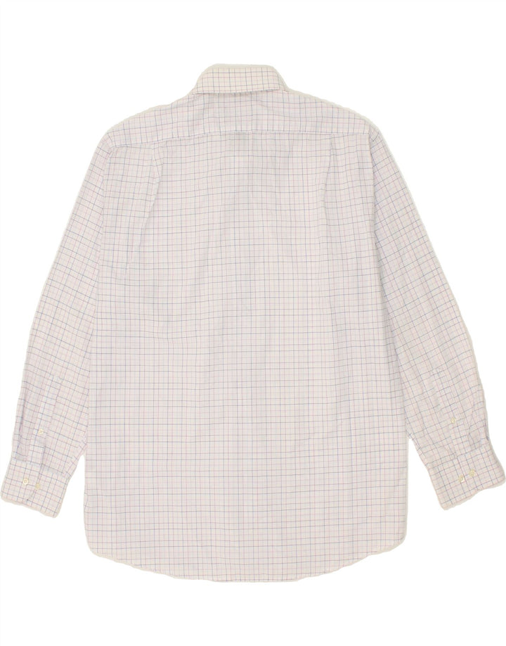 DOCKERS Mens Fitted Shirt Size 16-16 1/2 Large White Check Cotton Vintage Dockers and Second-Hand Dockers from Messina Hembry 