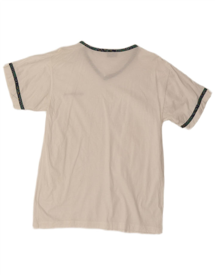 Roccobarocco Camiseta Hombre Top Medium Blanco Algodón