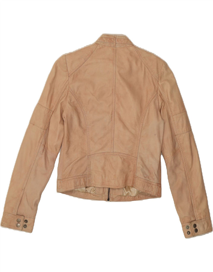 ASHWOOD Womens Leather Jacket UK 10 Small Pink Leather Vintage Ashwood and Second-Hand Ashwood from Messina Hembry 