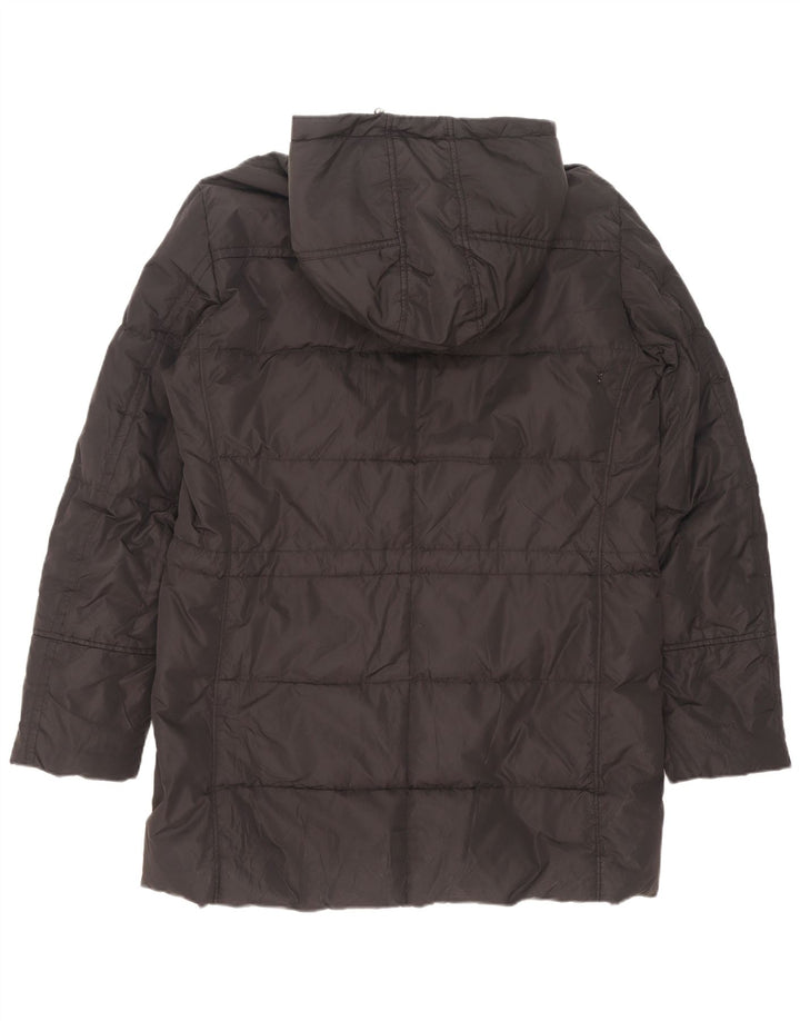 PEUTEREY Mens Hooded Padded Coat UK 40 Large Black Polyester