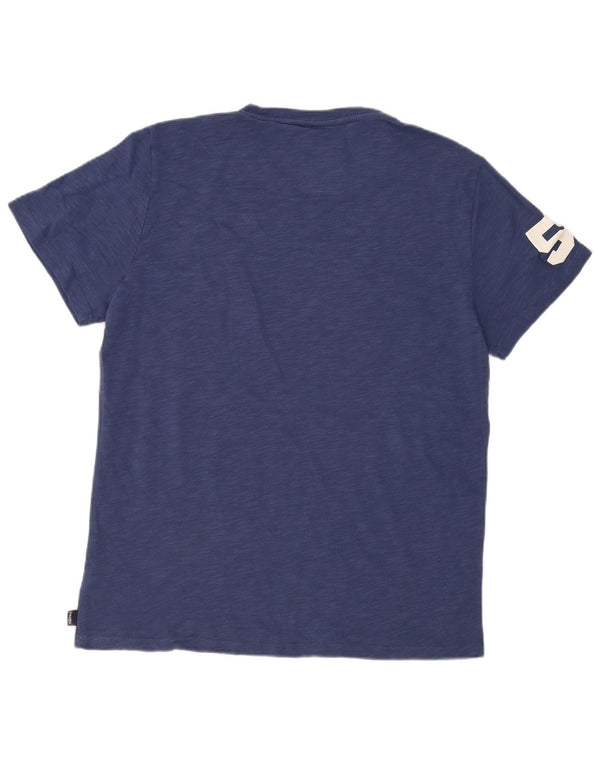 Superdry Grafisk T-shirt top til mænd 2XL blå bomuld