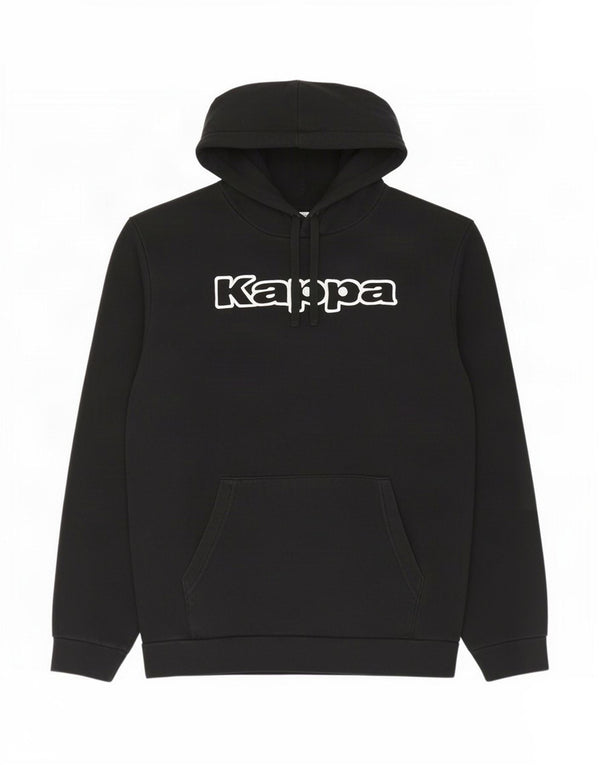 Kappa Mens Graphic Hoodie Jumper 2XL Μαύρο βαμβακερό