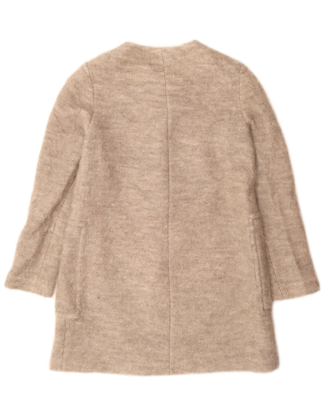 Zara Womens Overcoat UK 10 Small Grey Viscose