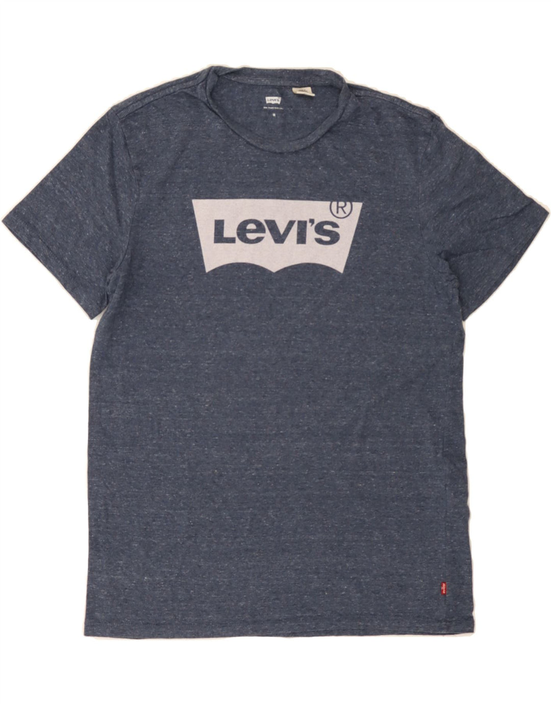 LEVI'S Mens Graphic T-Shirt Top Medium Navy Blue Flecked Cotton Vintage Levi's and Second-Hand Levi's from Messina Hembry 