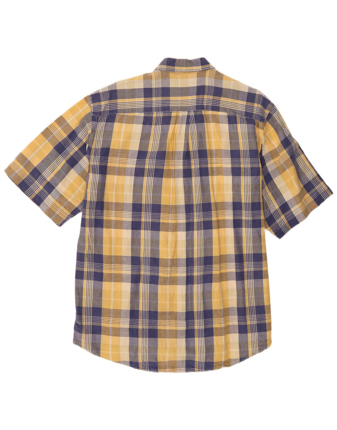 Trussardi Mens Short Sleeve Shirt Large Blue Check