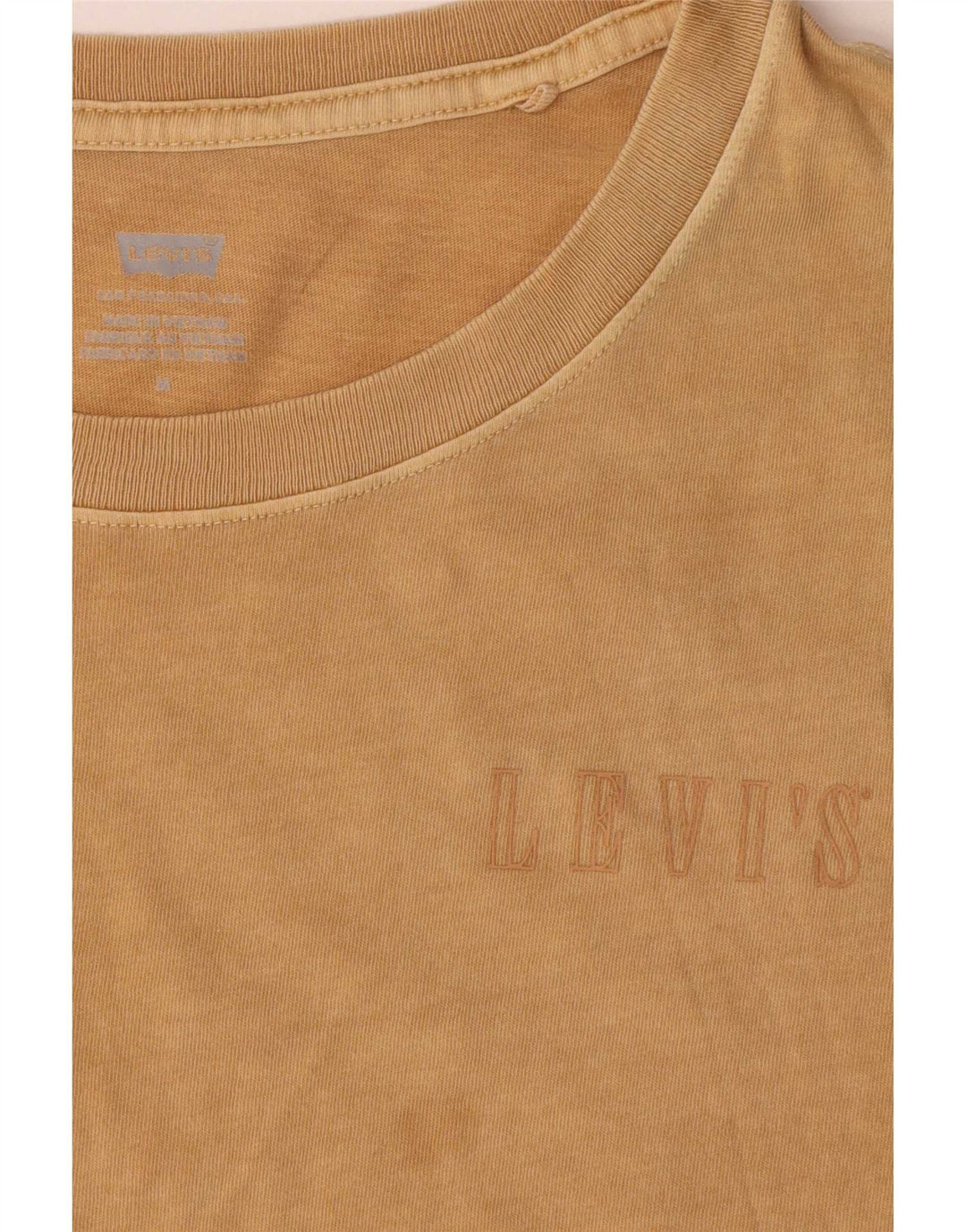 Levi's Womens T-Shirt Top UK 14 Medium Beige Cotton