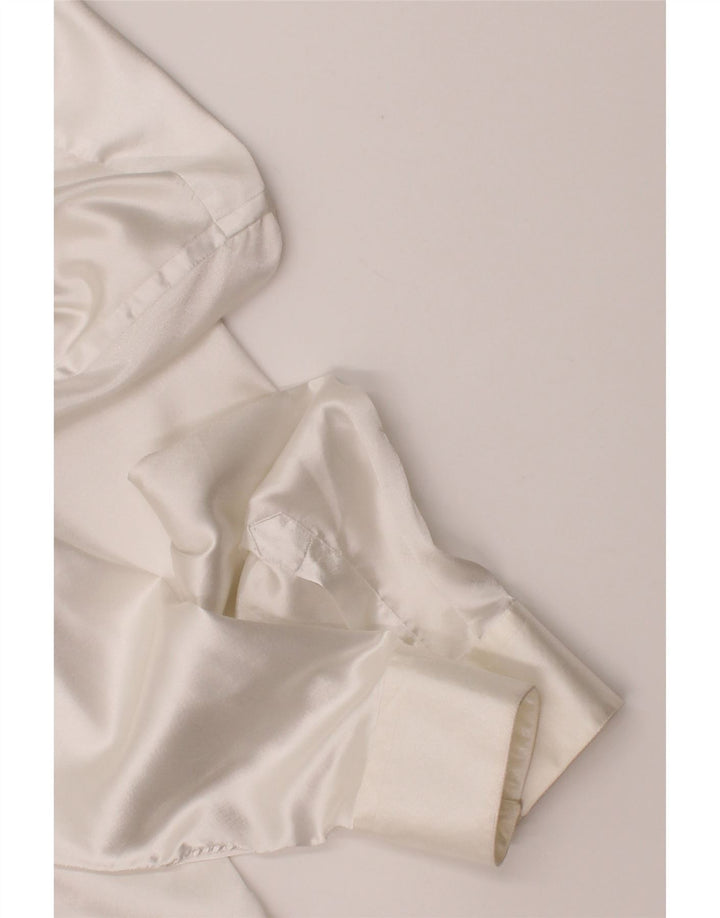 CARLO PIGNATELLI Mens Shirt Size 16 41 Large White Polyester Vintage Carlo Pignatelli and Second-Hand Carlo Pignatelli from Messina Hembry 