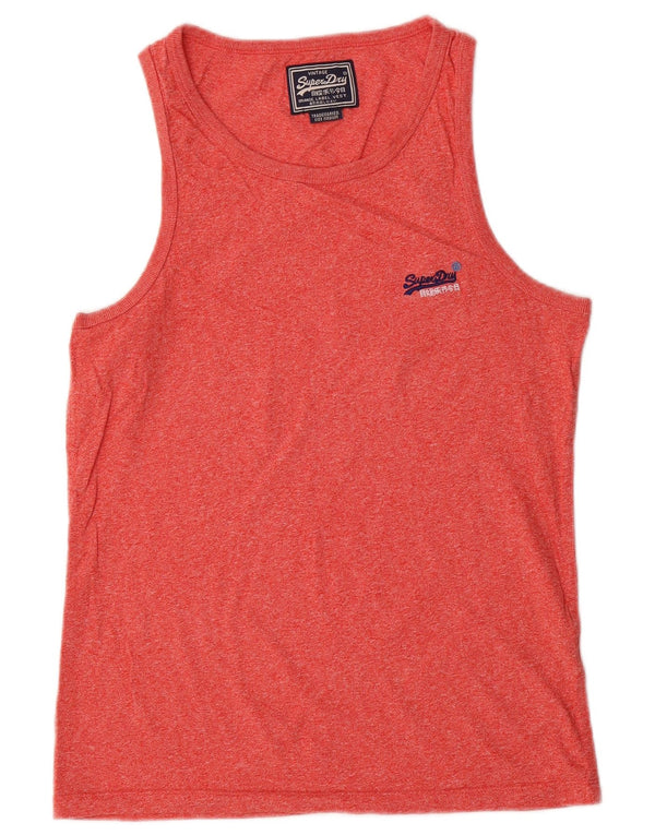 Superdry Mens Vest Top Medium Red Flecked Cotton